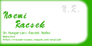 noemi racsek business card